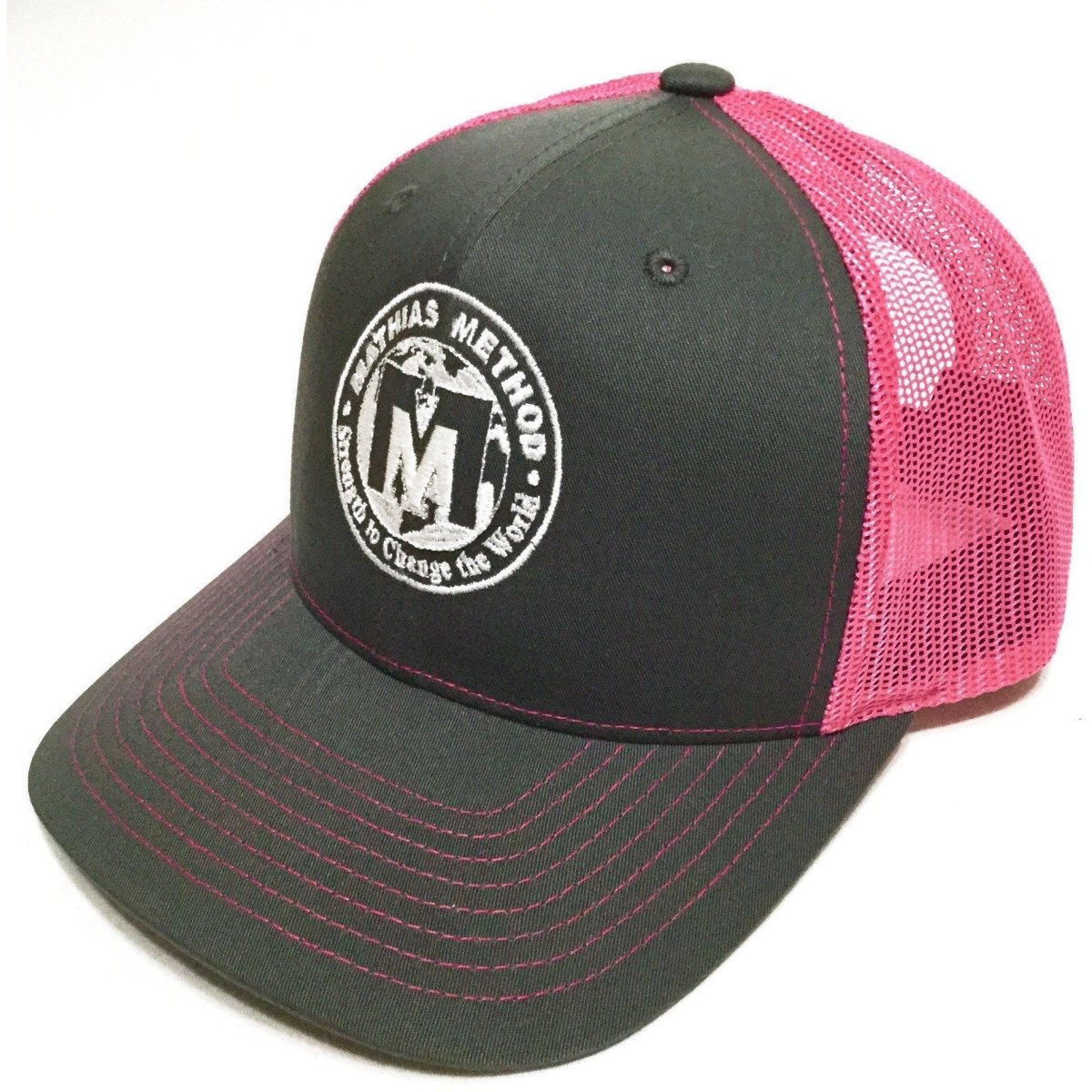Mathias Method Snapback Hat - Charcoal/Pink - Strength World